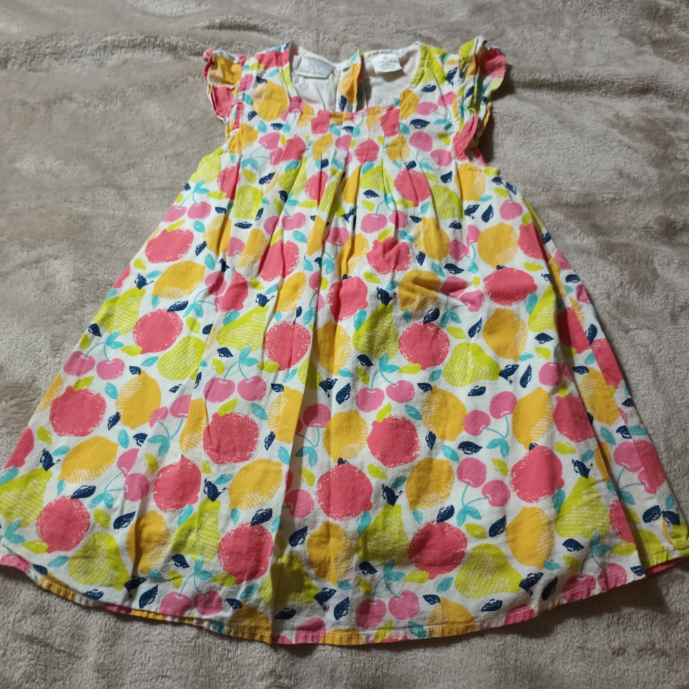 Koala Kids Vibrant Fruit Print Dress 3T